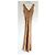 Autre Marque Voz Gold Silk Double V Tie Dye Maxikleid Golden - Ansicht 5