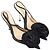 Blumarine Denim Slingback Pumps mit Blumenapplikation Dunkelgrün