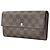 Cartera Louis Vuitton Portefeuille Sarah Long en lona Damier marrón - vista 2