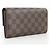 Cartera Louis Vuitton Portefeuille Sarah Long en lona Damier marrón - vista 3