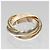 Anello Cartier Trinity in oro rosa bianco e giallo 18K - vista 3