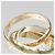 Anello Cartier Trinity in oro rosa bianco e giallo 18K - vista 4