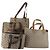 Borsa Tote GUCCI GG Supreme Web Sherry Line PVC 4 Set Beige Marrone Auth 178835
