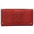 Portafoglio CHANEL in Pelle 3 Set Arancione Rosso nero CC Auth BA12678 - vista 2