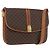 Céline Borsa a tracolla CELINE Macadam Canvas PVC Pelle Marrone Oro Auth BA12811 D'oro