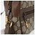 Borsa GUCCI GG Supreme Web Sherry Line PVC Beige Oro 24 02 005 Auth BA12706 D'oro - vista 18