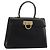Borsa a mano Salvatore Ferragamo Gancini in pelle nera e oro Auth 181150 Nero D'oro