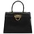 Borsa a mano Salvatore Ferragamo Gancini in pelle nera e oro Auth 181150 Nero D'oro - vista 13