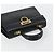 Borsa a mano Salvatore Ferragamo Gancini in pelle nera e oro Auth 181150 Nero D'oro - vista 6