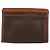 Céline Clutch CELINE in tela Macadam PVC Pelle Marrone Oro Auth ka4359 D'oro - vista 2