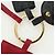 Céline CELINE Macadam Canvas Triomphe Multi Key Ring Charm PVC Black Red Auth 179883M Nero Rosso - vista 17