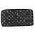 LOUIS VUITTON Monogram Multicolor Zippy Wallet Black M60243 LV Auth ka4424 Nero - vista 2