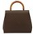 Céline Borsa a mano Medallion in tela Macadam CELINE PVC Pelle Marrone Oro Auth 180312A D'oro - vista 2
