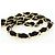 Borsa a tracolla CHANEL Half Moon Chain in raso nero e oro CC autentica 179055SAV D'oro - vista 14