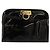 Salvatore Ferragamo Gancini Chain Bag Pelle vernice Nero Oro Auth bs35209 D'oro - vista 13