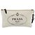 PRADA Canapa Pouch Canvas White Gold 1NH018 Auth am11659A Bianco D'oro - vista 13