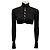 Alaïa Kurzer Alaia Cardigan aus glänzendem Crinoline in Schwarz