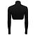 Alaïa Kurzer Alaia Cardigan aus glänzendem Crinoline in Schwarz - Ansicht 3