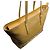 Borsa shopper tote MCM Wilder in pelle beige e pelle Visetos - vista 5
