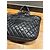 Chanel Borsa Tote in Nylon Trapuntato Nero - vista 7