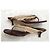 Dolce & Gabbana Sandali Tongs in Pelle Marrone Decorati - vista 6