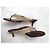 Dolce & Gabbana Sandali Tongs in Pelle Marrone Decorati - vista 9