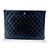 Pochette Chanel O Case Camellia Caviar Small Nero