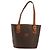 Céline Celine Vintage Macadam Canvas and Leather Marrone