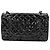Chanel Timeless - Bolsa Classic Double Flap Matelassê Verniz Médio Preto - vista 2