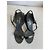Chanel Sandali con tacco in pelle nera e scamosciata Nero - vista 12