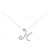 Autre Marque Au750 Weißgold Initial H Diamant-Halskette Silber