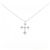 Autre Marque Collana con Croce in Diamanti in Oro Bianco K10 Argento
