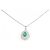 Autre Marque Collana con smeraldo e diamante Pt900 Pt850 Verde