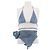 Magda Butrym Bikini estampado denim Azul