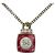 Collana con pendente motivo profumo con strass Coco Mark CHANEL A22C Rosa D'oro