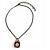 Collana con pendente motivo profumo con strass Coco Mark CHANEL A22C Rosa D'oro - vista 2