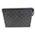 Pochette Louis Vuitton Monogram Eclipse Grigio antracite  - vista 2
