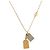 Collana Louis Vuitton Monogram Name Tag Motif Argento D'oro
