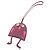 Hermès Hermes Owl Petit H Agneau Milo Purple Accessorio Charm per Borsa Porpora