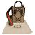 Borsa Gucci Jumbo GG Mini Beige Marrone scuro - vista 2