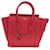 Céline Bolsa Celine Luggage Micro Shopper em vermelho