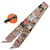 Sciarpa in seta Hermès Twilly Figure Libre Stud Marrone Multicolore  - vista 1