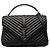 Borsa Saint Laurent YSL Logo V-Stitch Nero
