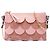 Bolsa transversal Peyton em couro e camurça rosa com acabamento recortado Burberry