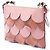 Bolsa transversal Peyton em couro e camurça rosa com acabamento recortado Burberry - vista 2