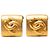 Orecchini Chanel Gold CC placcati oro e diamanti a clip D'oro