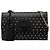 Gucci Black Medium Studded Leather Miss Bamboo Crossbody Preto