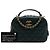 Vanity Beauty Case Chanel Green Small CC Quilted Calfskin Top Handle con Catena Verde Verde scuro - vista 7