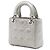 Lady Dior Cannage in agnello iridescente argento mini Dior - vista 2