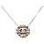 Collana con pendente Chanel Silver CC Brass Strass Clover Argento - vista 2
